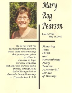 Mary Pearson memorial service